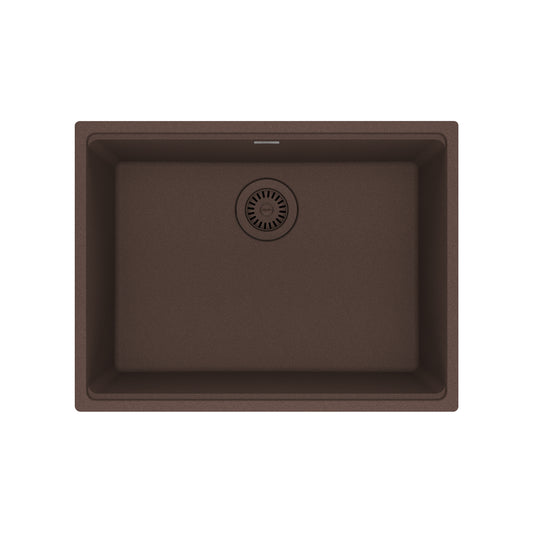 FRANKE MAG11023-MOC Maris Undermount 25-in x 18.94-in Granite Single Bowl Kitchen Sink in Mocha In Mocha