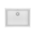 FRANKE MAG11023-PWT Maris Undermount 25-in x 18.94-in Granite Single Bowl Kitchen Sink in Polar White In Polar White