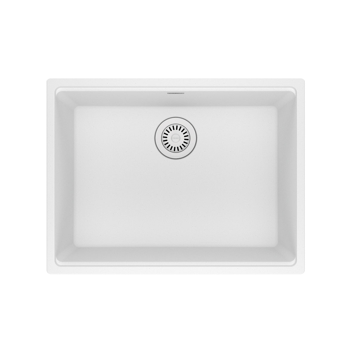 FRANKE MAG11023-PWT Maris Undermount 25-in x 18.94-in Granite Single Bowl Kitchen Sink in Polar White In Polar White