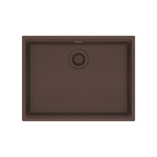 FRANKE MAG11023ADA-MOC Maris Undermount 25-in x 18.94-in Granite ADA Single Bowl Sink in Mocha In Mocha