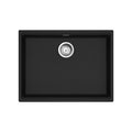 FRANKE MAG11023ADA-ONY-S Maris Undermount 25-in x 18.94-in Granite ADA Single Bowl Sink in Onyx In Onyx