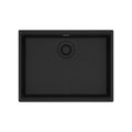 FRANKE MAG11023ADA-ONY Maris Undermount 25-in x 18.94-in Granite ADA Single Bowl Sink in Onyx In Onyx