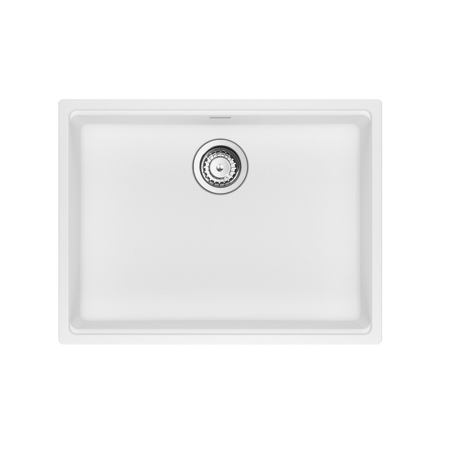 FRANKE MAG11023ADA-PWT-S Maris Undermount 25-in x 18.94-in Granite ADA Single Bowl Sink in Polar White In Polar White