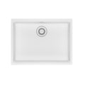 FRANKE MAG11023ADA-PWT Maris Undermount 25-in x 18.94-in Granite ADA Single Bowl Sink in Polar White In Polar White