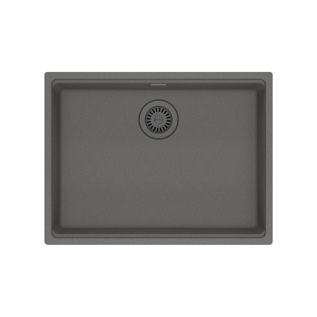 FRANKE MAG11023ADA-SHG Maris Undermount 25-in x 18.94-in Granite ADA Single Bowl Sink in Stone Grey In Stone Grey