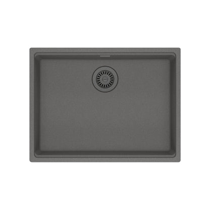 FRANKE MAG11023ADA-SHG Maris Undermount 25-in x 18.94-in Granite ADA Single Bowl Sink in Stone Grey In Stone Grey