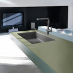 FRANKE MAG11023ADA-SHG Maris Undermount 25-in x 18.94-in Granite ADA Single Bowl Sink in Stone Grey In Stone Grey