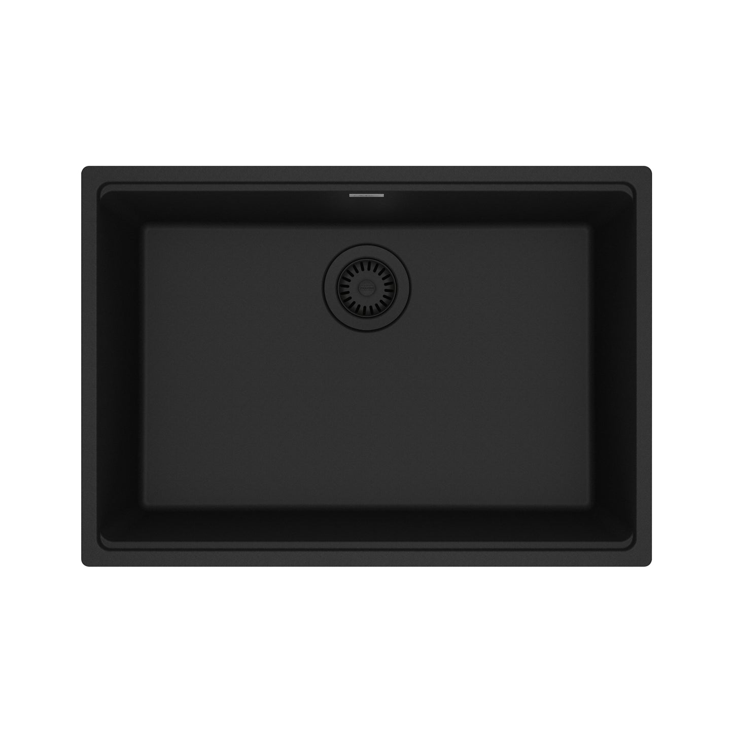 FRANKE MAG11025-MBK Maris Undermount 27-in x 19-in Granite Single Bowl Kitchen Sink in Matte Black In Matte Black