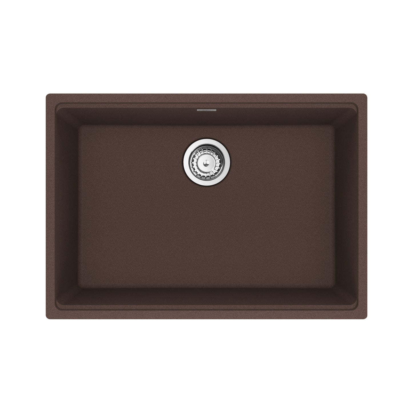 FRANKE MAG11025-MOC-S Maris Undermount 27-in x 19-in Granite Single Bowl Kitchen Sink in Mocha In Mocha