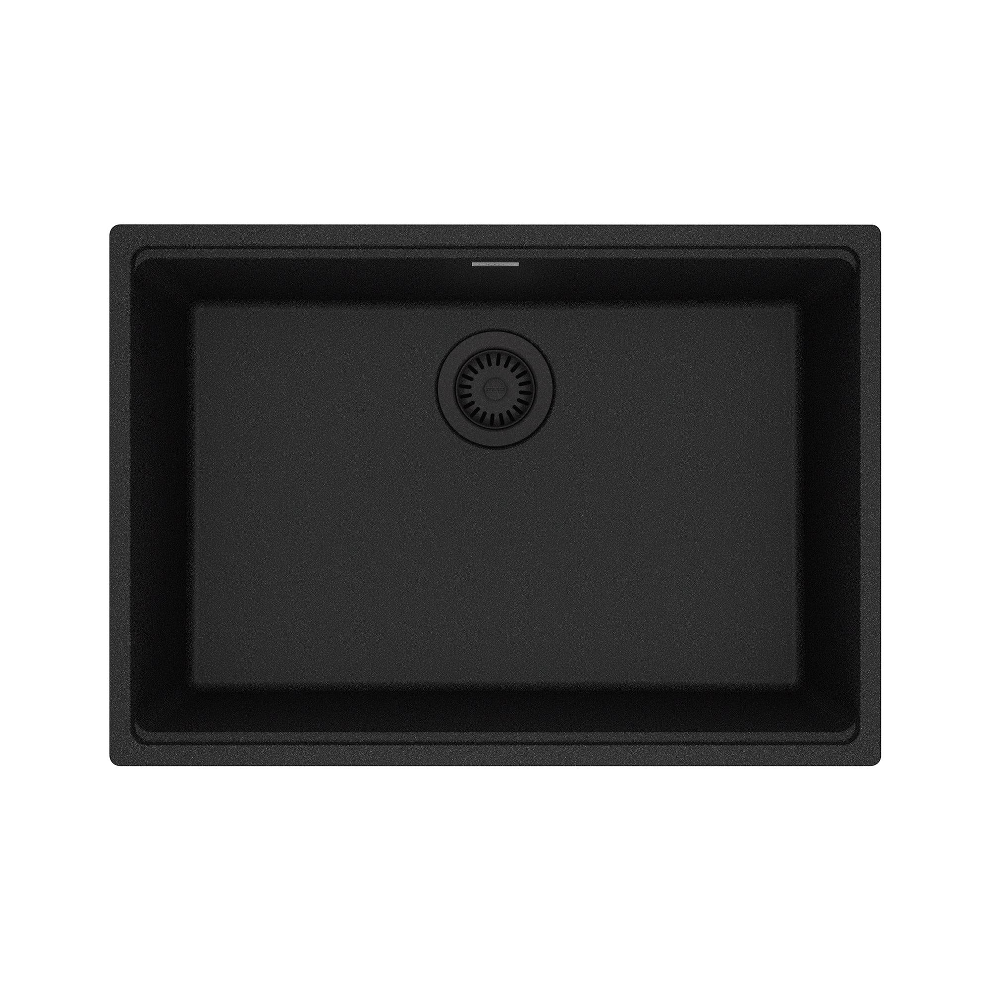 FRANKE MAG11025-ONY Maris Undermount 27-in x 19-in Granite Single Bowl Kitchen Sink in Onyx In Onyx