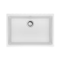FRANKE MAG11025-PWT-S Maris Undermount 27-in x 19-in Granite Single Bowl Kitchen Sink in Polar White In Polar White