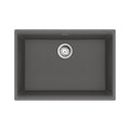 FRANKE MAG11025-SHG-S Maris Undermount 27-in x 19-in Granite Single Bowl Kitchen Sink in Stone Grey In Stone Grey
