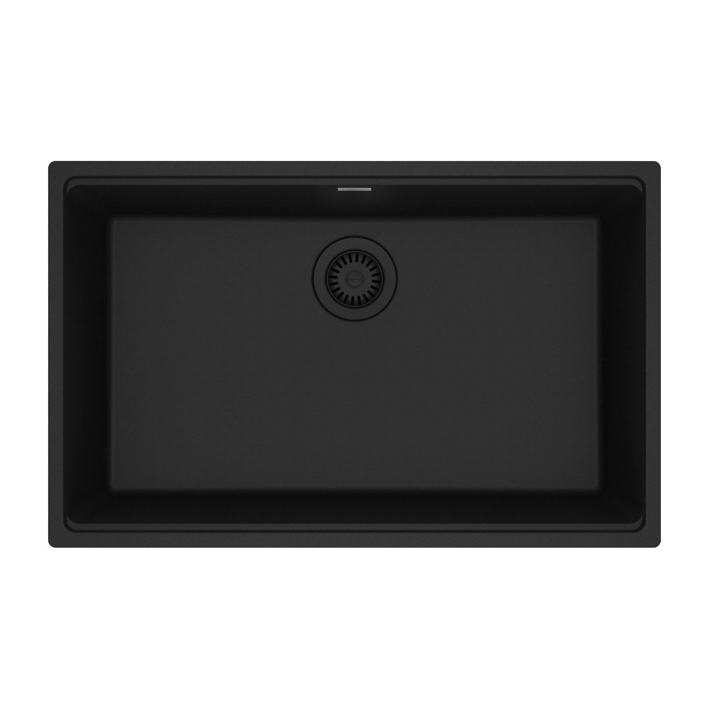 FRANKE MAG11028-MBK Maris Undermount 33-in x 22-in Granite Single Bowl Kitchen Sink in Matte Black In Matte Black