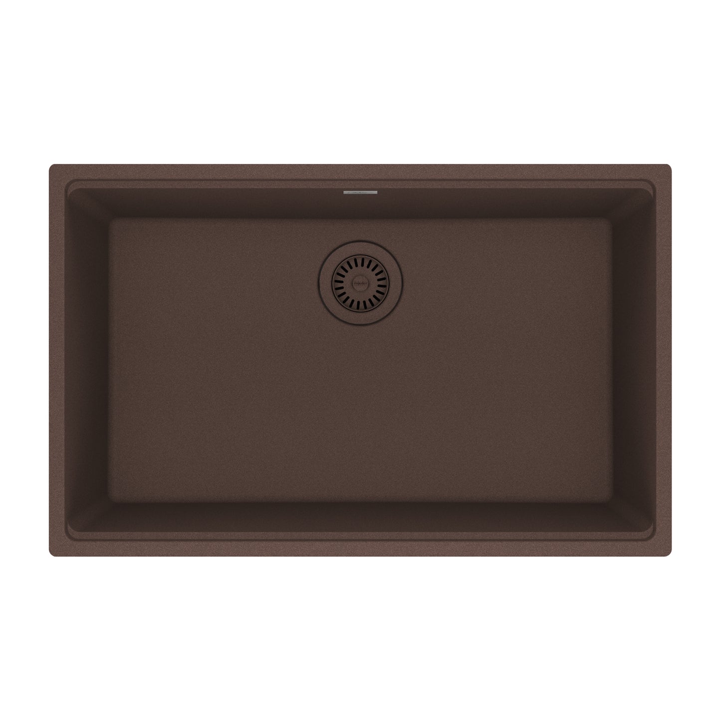 FRANKE MAG11028-MOC Maris Undermount 33-in x 22-in Granite Single Bowl Kitchen Sink in Mocha In Mocha