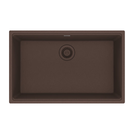 FRANKE MAG11028-MOC Maris Undermount 33-in x 22-in Granite Single Bowl Kitchen Sink in Mocha In Mocha