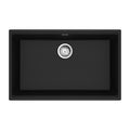 FRANKE MAG11028-ONY-S Maris Undermount 33-in x 22-in Granite Single Bowl Kitchen Sink in Onyx In Onyx