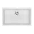 FRANKE MAG11028-PWT-S Maris Undermount 33-in x 22-in Granite Single Bowl Kitchen Sink in Polar White In Polar White