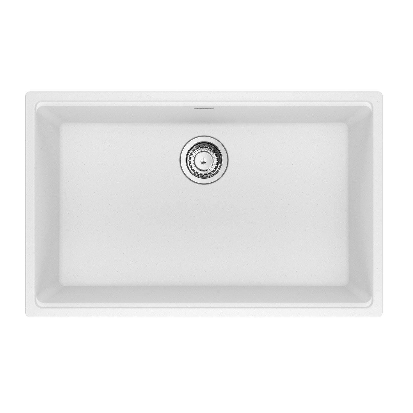 FRANKE MAG11028-PWT-S Maris Undermount 33-in x 22-in Granite Single Bowl Kitchen Sink in Polar White In Polar White