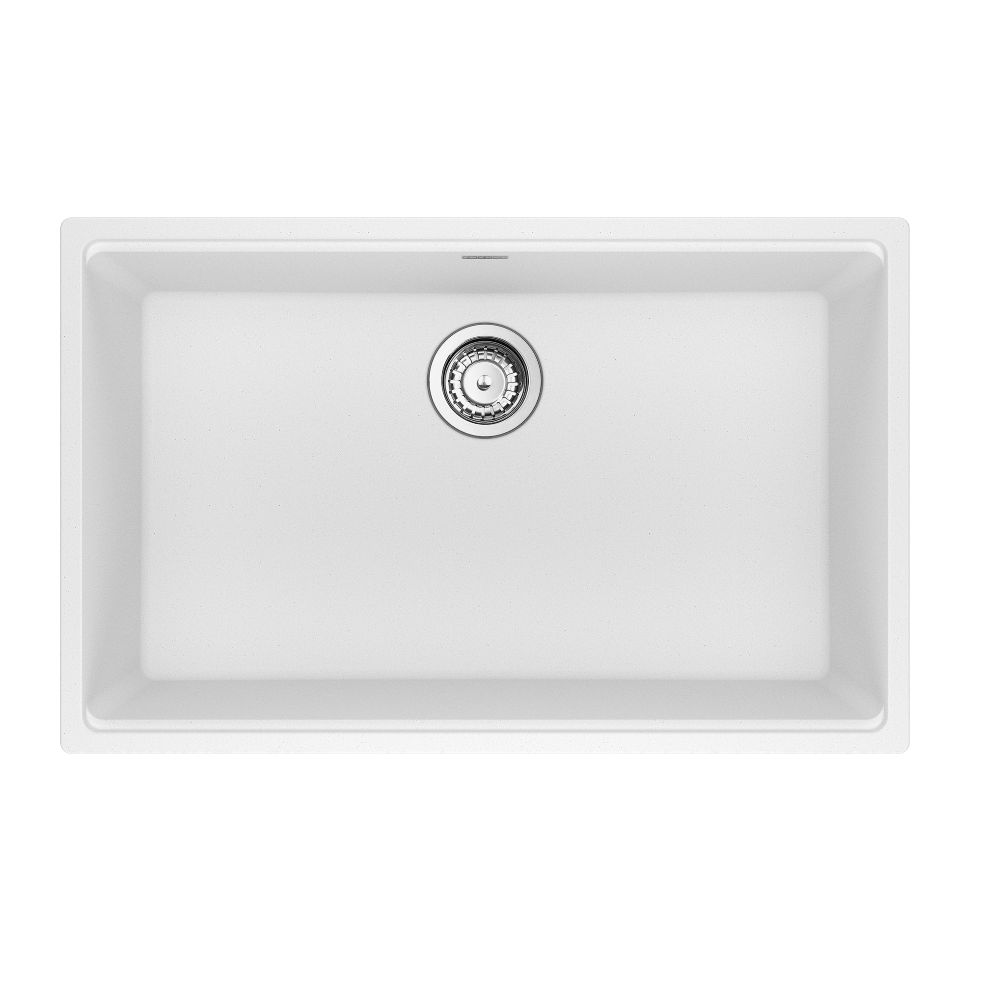 FRANKE MAG11028-PWT-S Maris Undermount 33-in x 22-in Granite Single Bowl Kitchen Sink in Polar White In Polar White