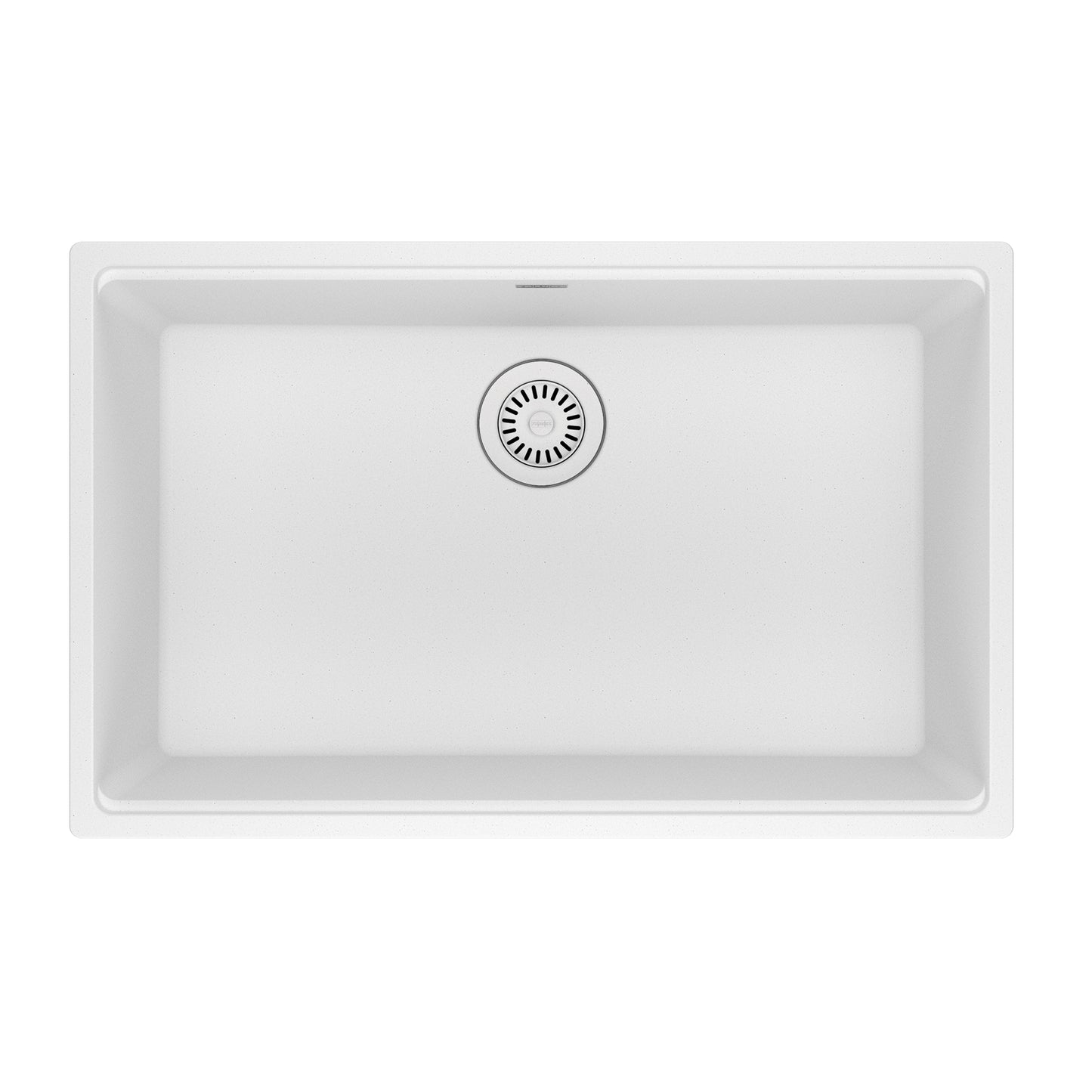 FRANKE MAG11028-PWT Maris Undermount 33-in x 22-in Granite Single Bowl Kitchen Sink in Polar White In Polar White