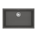 FRANKE MAG11028-SHG-S Maris Undermount 33-in x 22-in Granite Single Bowl Kitchen Sink in Stone Grey In Stone Grey