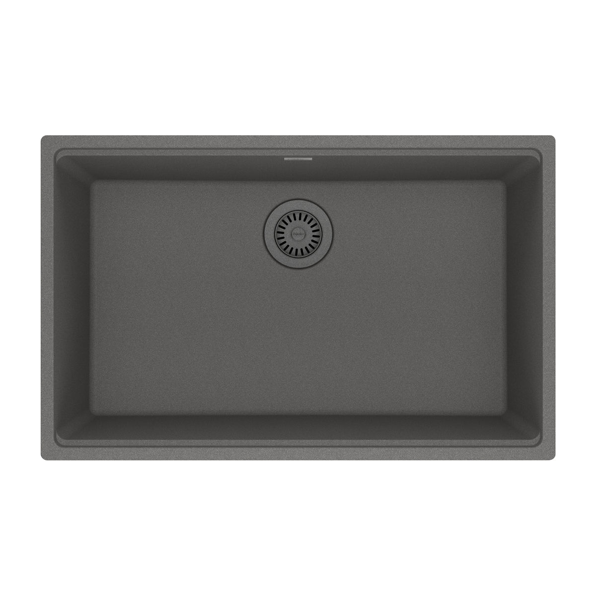 FRANKE MAG11028-SHG Maris Undermount 33-in x 22-in Granite Single Bowl Kitchen Sink in Stone Grey In Stone Grey