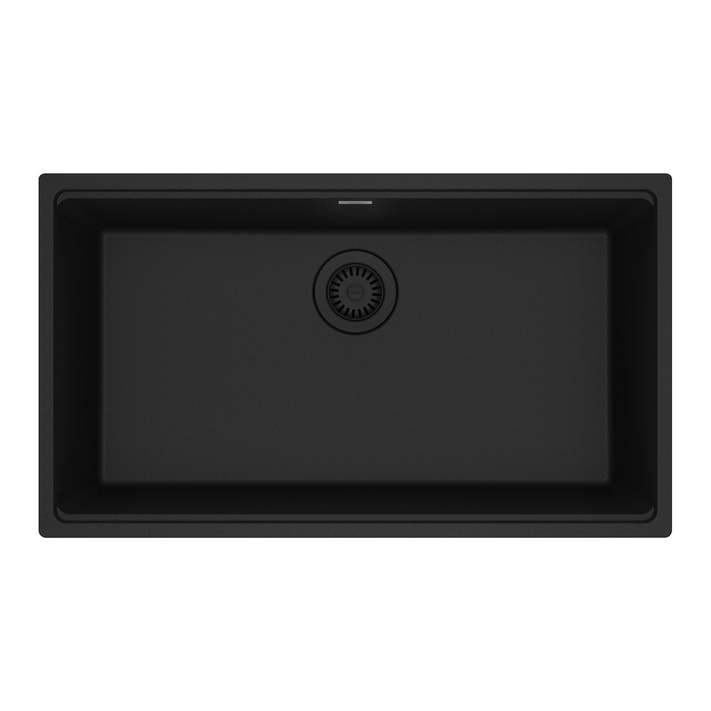 FRANKE MAG11029-MBK Maris Undermount 31-in x 17.81-in Granite Single Bowl Kitchen Sink in Matte Black In Matte Black