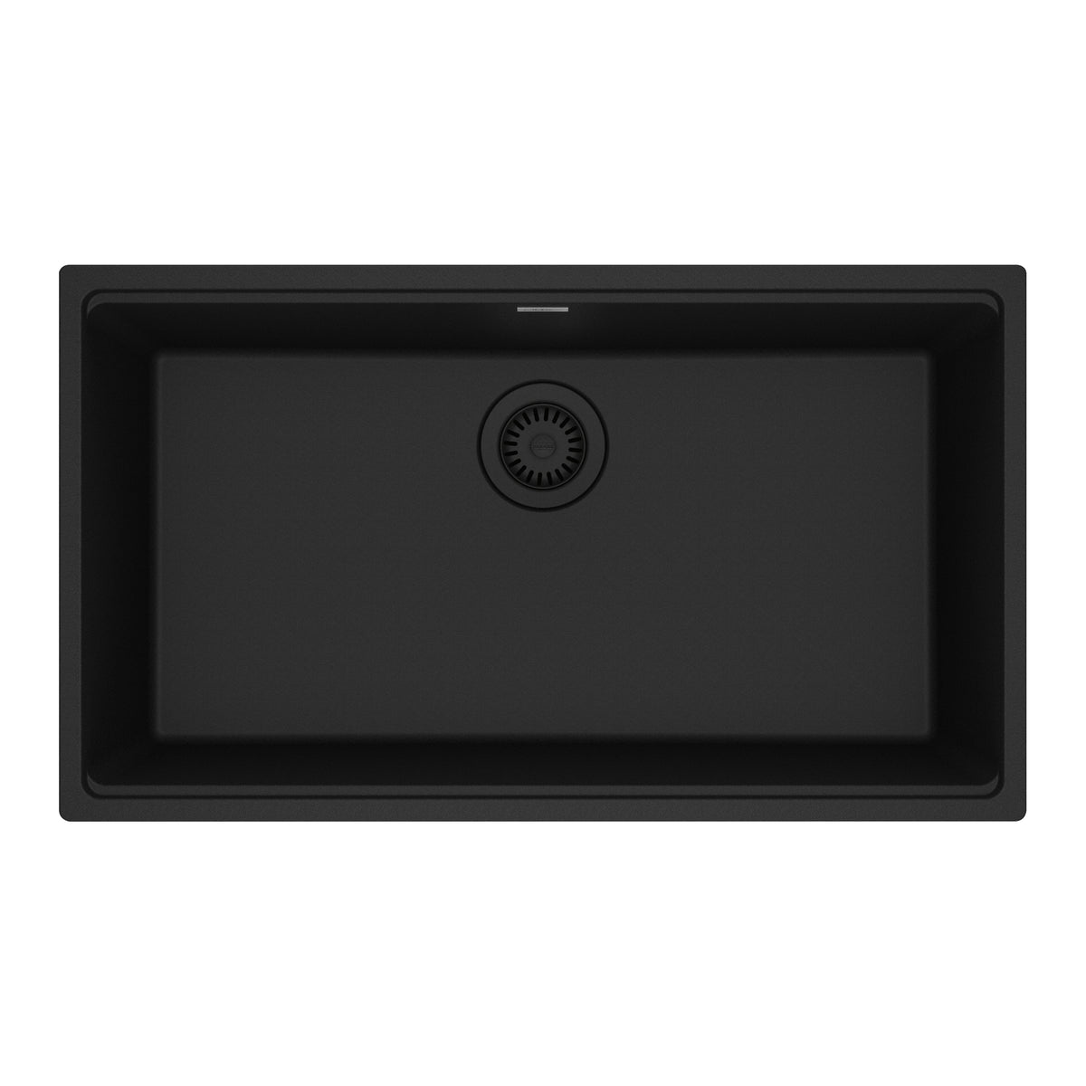 FRANKE MAG11029-MBK Maris Undermount 31-in x 17.81-in Granite Single Bowl Kitchen Sink in Matte Black In Matte Black