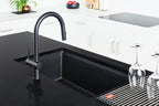 FRANKE MAG11029-MBK Maris Undermount 31-in x 17.81-in Granite Single Bowl Kitchen Sink in Matte Black In Matte Black