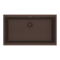 FRANKE MAG11029-MOC Maris Undermount 31-in x 17.81-in Granite Single Bowl Kitchen Sink in Mocha In Mocha