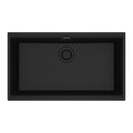 FRANKE MAG11029-ONY Maris Undermount 31-in x 17.81-in Granite Single Bowl Kitchen Sink in Onyx In Onyx