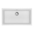 FRANKE MAG11029-PWT-S Maris Undermount 31-in x 17.81-in Granite Single Bowl Kitchen Sink in Polar White In Polar White