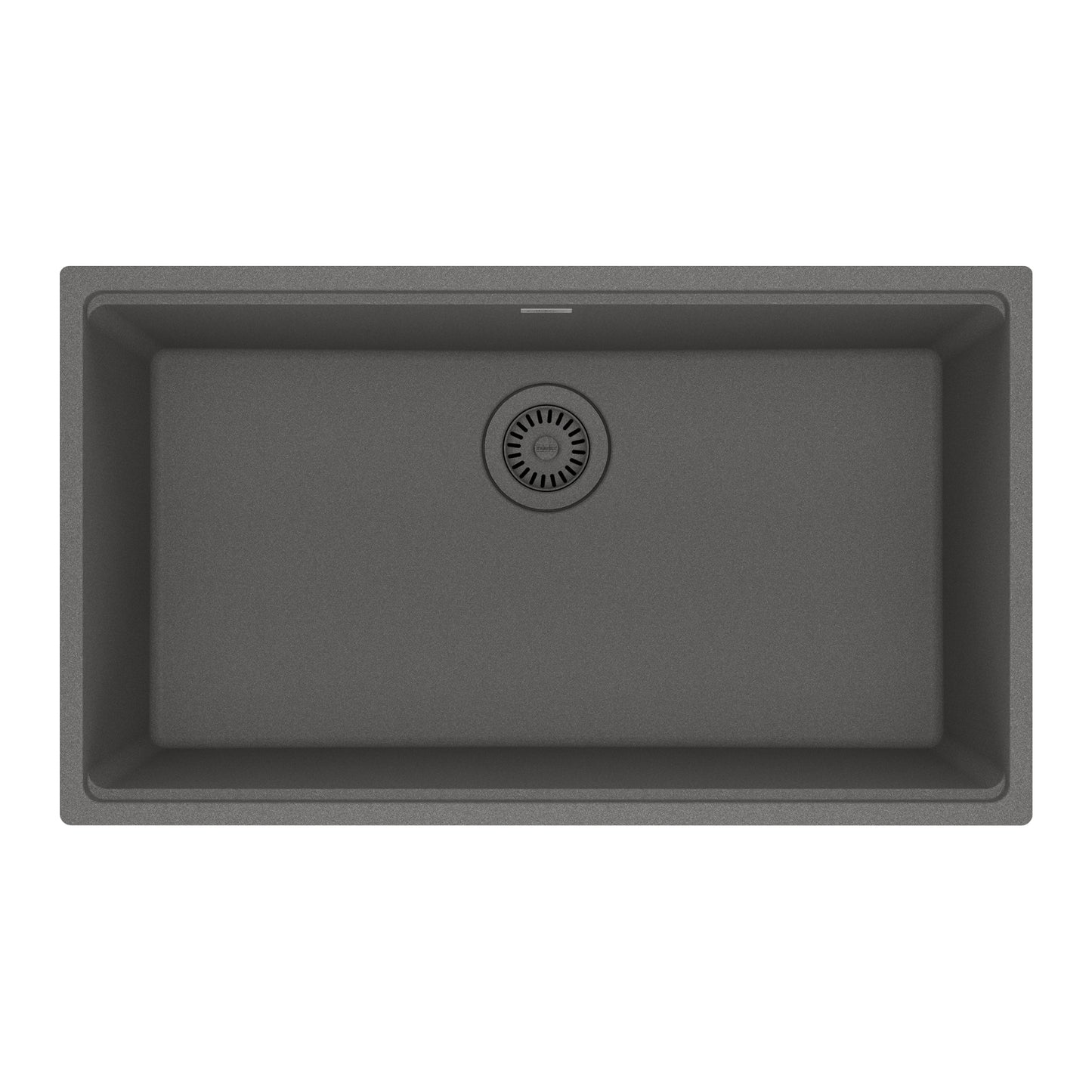 FRANKE MAG11029-SHG Maris Undermount 31-in x 17.81-in Granite Single Bowl Kitchen Sink in Stone Grey In Stone Grey