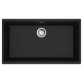 FRANKE MAG11031-MBK-S Maris Undermount 33-in x 18.94-in Granite Single Bowl Kitchen Sink in Matte Black In Matte Black