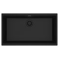 FRANKE MAG11031-MBK Maris Undermount 33-in x 18.94-in Granite Single Bowl Kitchen Sink in Matte Black In Matte Black