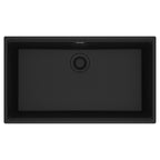 FRANKE MAG11031-MBK Maris Undermount 33-in x 18.94-in Granite Single Bowl Kitchen Sink in Matte Black In Matte Black