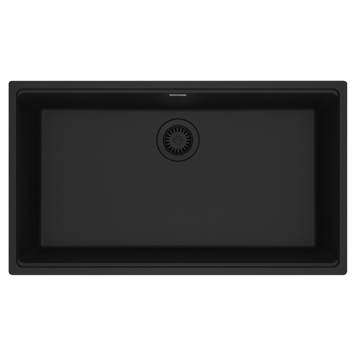 FRANKE MAG11031-MBK Maris Undermount 33-in x 18.94-in Granite Single Bowl Kitchen Sink in Matte Black In Matte Black