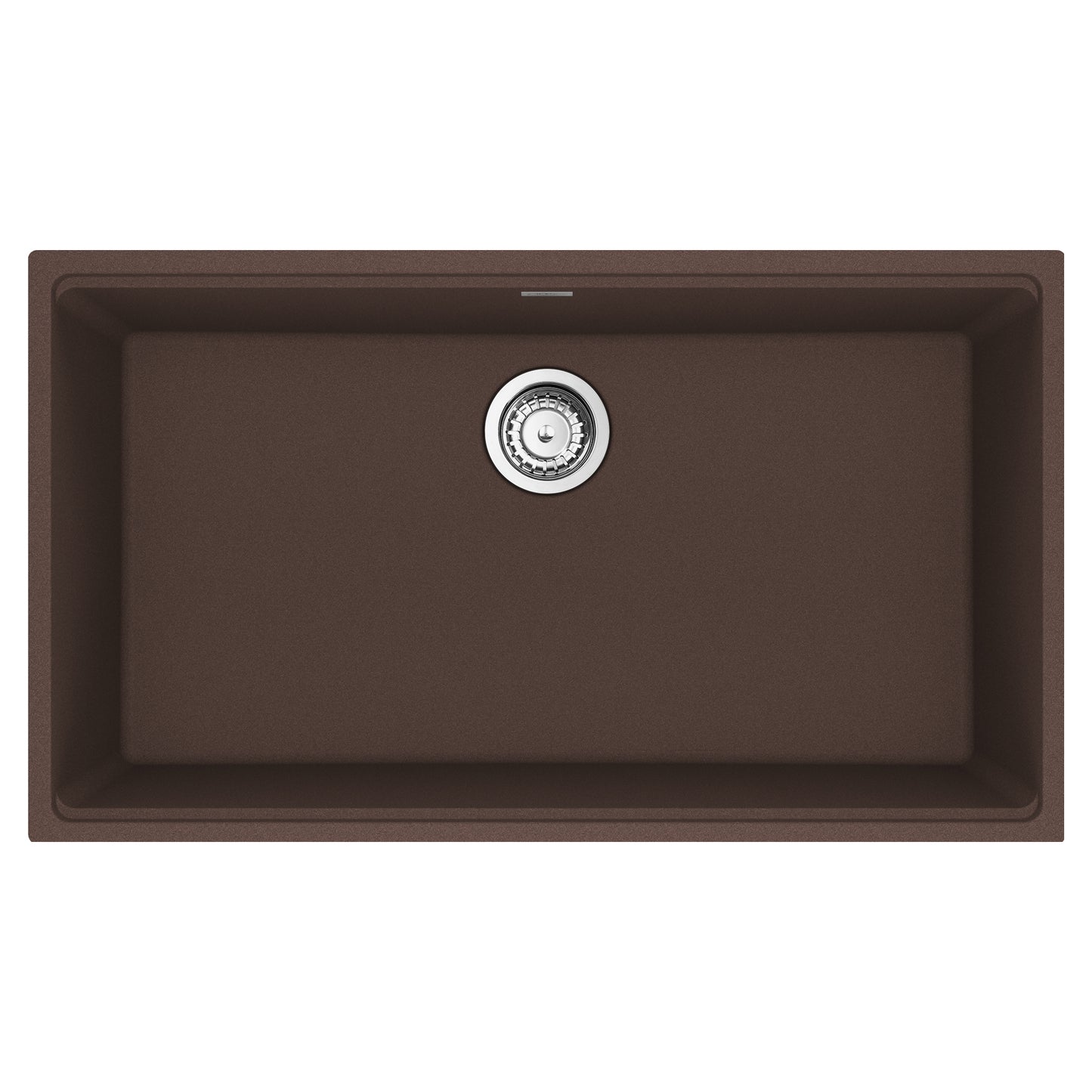 FRANKE MAG11031-MOC-S Maris Undermount 33-in x 18.94-in Granite Single Bowl Kitchen Sink in Mocha In Mocha