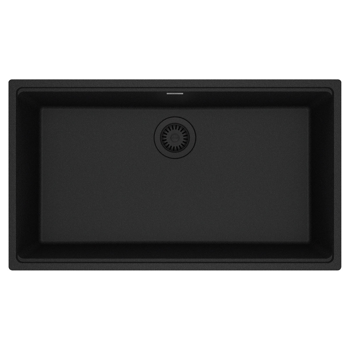 FRANKE MAG11031-ONY Maris Undermount 33-in x 18.94-in Granite Single Bowl Kitchen Sink in Onyx In Onyx