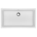 FRANKE MAG11031-PWT-S Maris Undermount 33-in x 18.94-in Granite Single Bowl Kitchen Sink in Polar White In Polar White