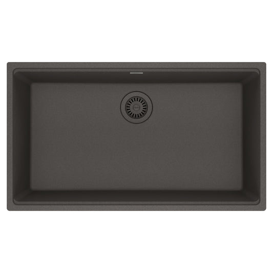 FRANKE MAG11031-SLG Maris Undermount 33-in x 18.94-in Granite Single Bowl Kitchen Sink in Slate Grey