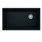 FRANKE MAG11031OW-MBK-WKC Maris Undermount 33-in x 19.31-in Granite Single Bowl Kitchen Sink in Matte Black In Matte Black