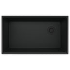 FRANKE MAG11031OW-MBK Maris Undermount 33-in x 19.31-in Granite Single Bowl Kitchen Sink in Matte Black In Matte Black
