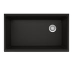 FRANKE MAG11031OW-ONY-WKC Maris Undermount 33-in x 19.31-in Granite Single Bowl Kitchen Sink in Onyx In Onyx