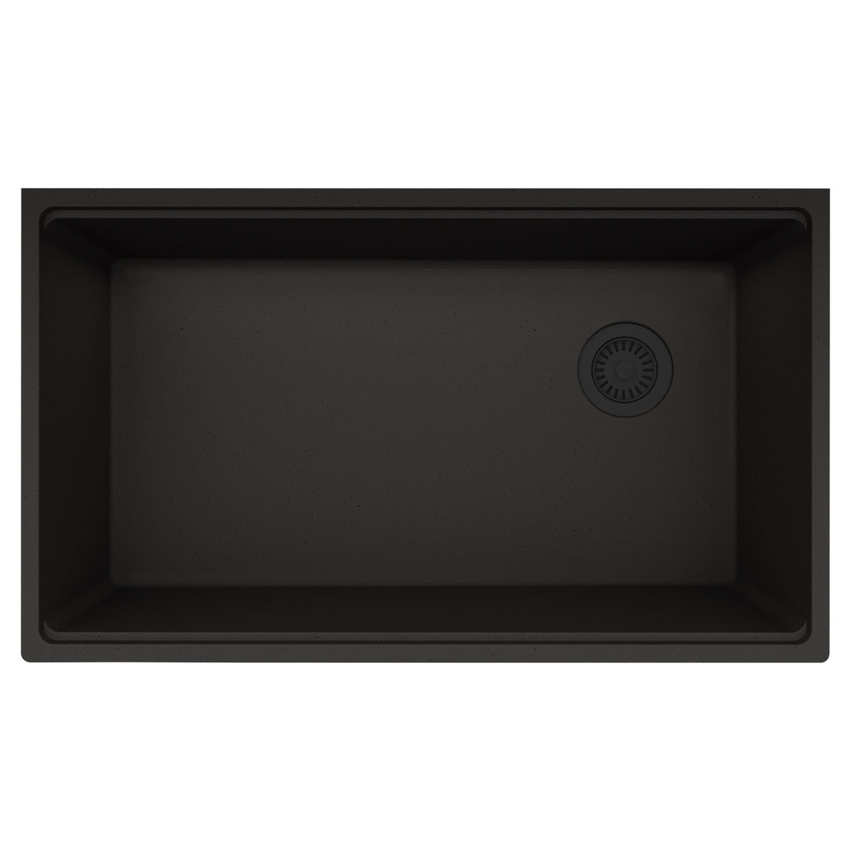 FRANKE MAG11031OW-ONY Maris Undermount 33-in x 19.31-in Granite Single Bowl Kitchen Sink in Onyx In Onyx