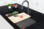 FRANKE MAG11031OW-ONY Maris Undermount 33-in x 19.31-in Granite Single Bowl Kitchen Sink in Onyx In Onyx