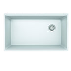 FRANKE MAG11031OW-PWT-WKC Maris Undermount 33-in x 19.31-in Granite Single Bowl Kitchen Sink in Polar White In Polar White