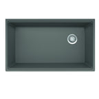 FRANKE MAG11031OW-SHG-WKC Maris Undermount 33-in x 19.31-in Granite Single Bowl Kitchen Sink in Stone Grey In Stone Grey
