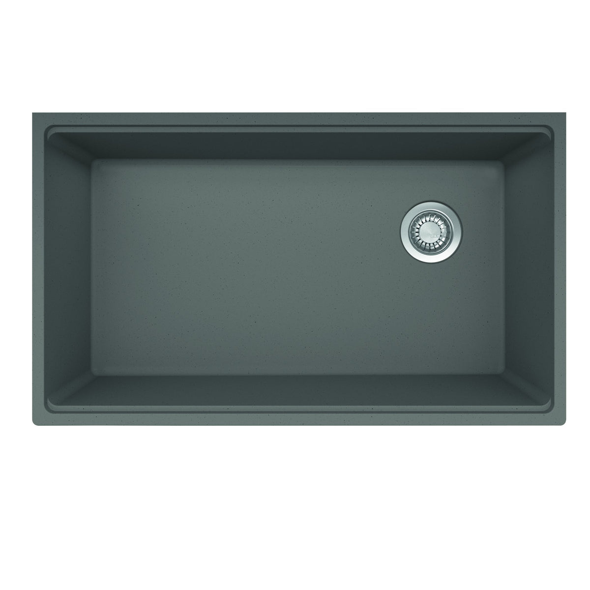 FRANKE MAG11031OW-SHG-WKC Maris Undermount 33-in x 19.31-in Granite Single Bowl Kitchen Sink in Stone Grey In Stone Grey