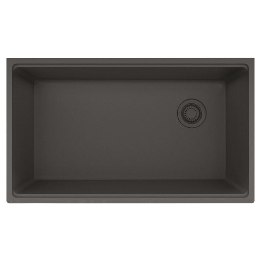 FRANKE MAG11031OW-SLG Maris Undermount 33-in x 19.31-in Granite Single Bowl Kitchen Sink in Slate Grey